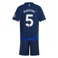 Manchester United Harry Maguire #5 Gostujuci Dres za djecu 2024-25 Kratak Rukav (+ Kratke hlače)